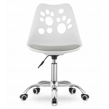 Krzesło obrotowe RENO - biało-szare