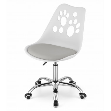 Krzesło obrotowe RENO - biało-szare