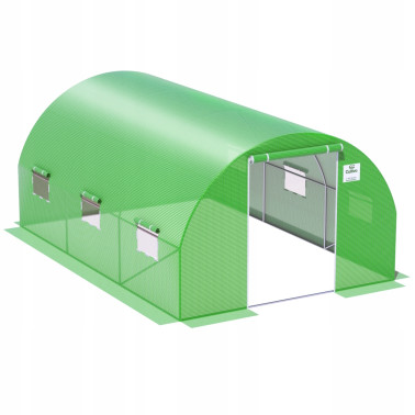 Tunel foliowy WYTRZYMAŁY 13,5 m² 450 x 300 cm zielony