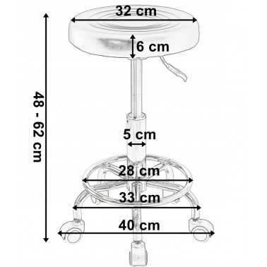 Fotel, krzesło, obrotowy na kółkach do zakładu kosmetycznego do warsztatu