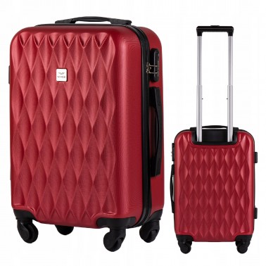 Walizka twarda kabinowa Wings ABS TD190 S D.RED 38 l