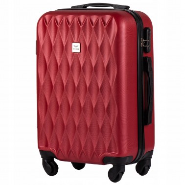 Walizka twarda kabinowa Wings ABS TD190 S D.RED 38 l