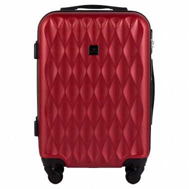 Walizka twarda kabinowa Wings ABS TD190 S D.RED 38 l