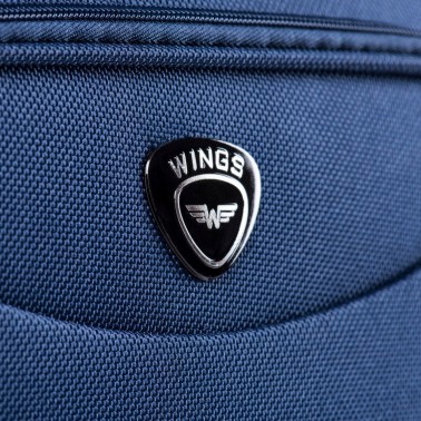 6802, Duża walizka podróżna Wings 2 koła L, Blue