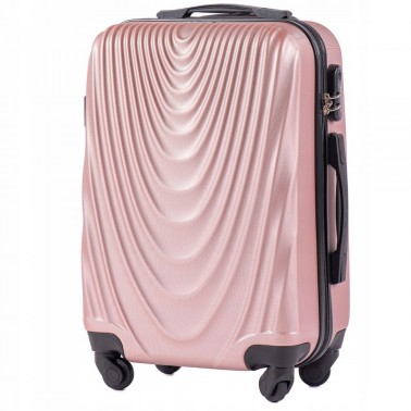 Walizka twarda kabinowa mała Wings ABS 304 XS ROSE GOLD 28 l