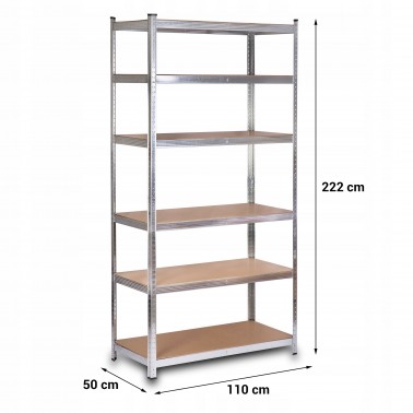 Regał metalowy magazynowy 222 x 110 x 50 cm Humberg HR-815 mocny