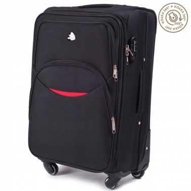 Walizka miękka, kabinowa Wings codura 1708(4) S BLACK 38 l