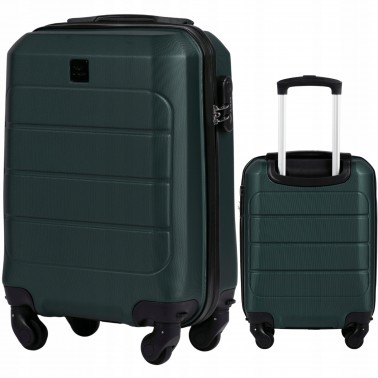 Wings Walizka twarda kabinowa mała ABS GAN01-XS-D.GREEN 28L