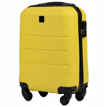 Wings Walizka twarda kabinowa mała ABS GAN01-XS-YELLOW 28 l