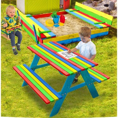 Stolik drewniany Just Fun dla dzieci 120x100cm